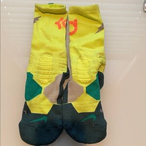 Nike Elite KD’s Vibrant Yellow and Green Athletic Socks